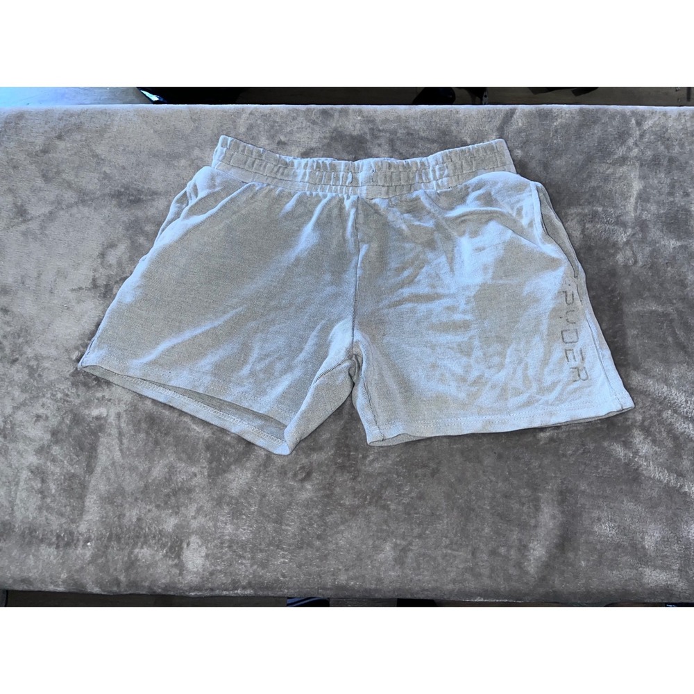 Spyder Womens Gray Athletic Lounge Shorts Elastic Waist Logo Size Large